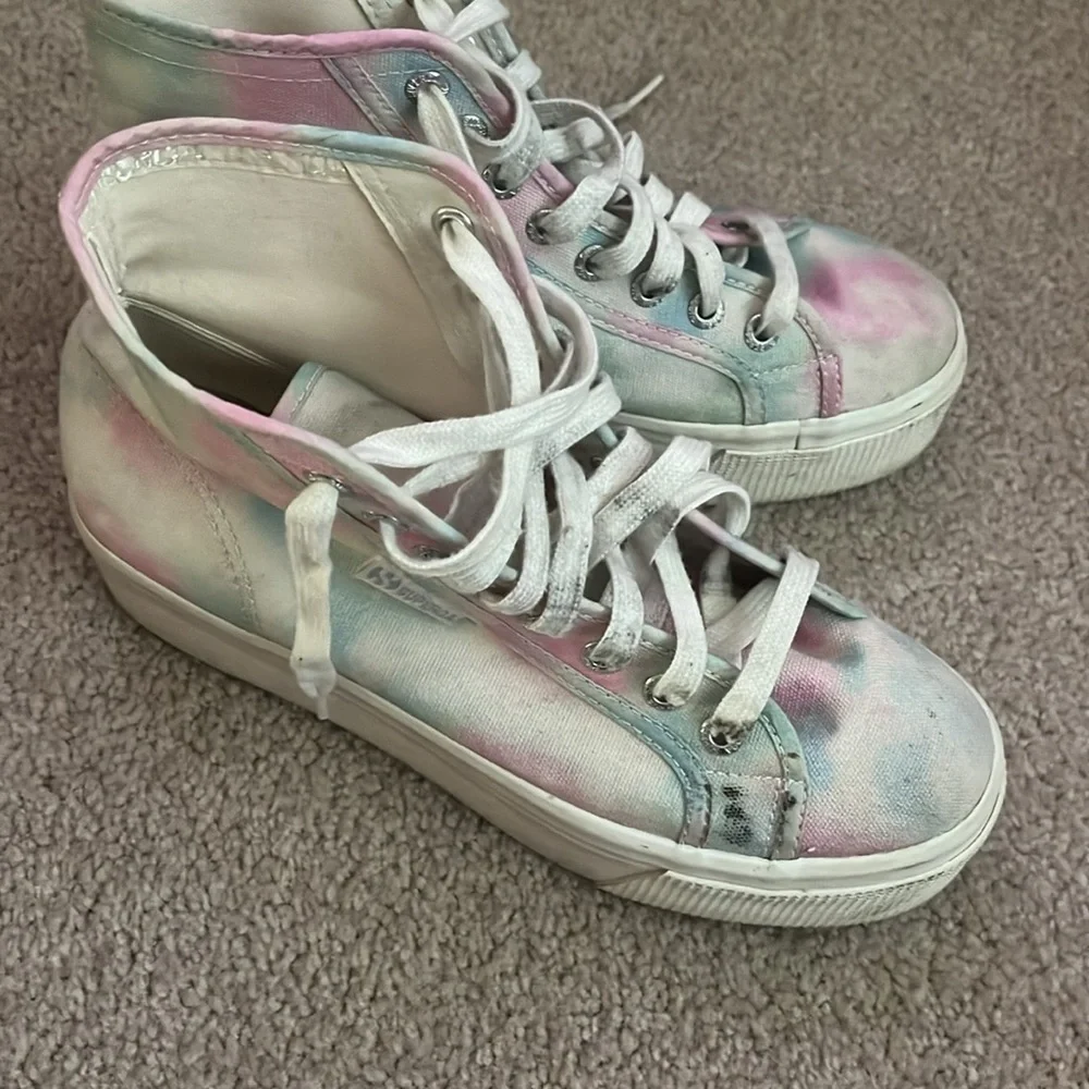 “SUPERGA- Tie Dye Platform Sneakers size 8.5”